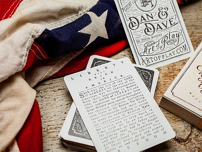 Happy birthday America 4th of july american flag americana custom lettering hand drawn patriotic playing cards typography