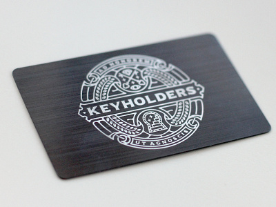 Keyholders emblem icon key line work logo metal minimalist occult simple stairs vector
