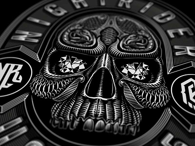T-shirt art from 2017 illustration jewels line work mc motorcycle skull snake vector woodcut