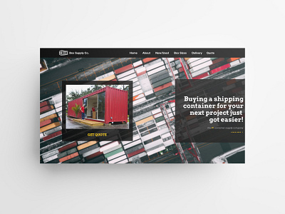 Box Supply Co. branding design landing page minimal ui webdesign website