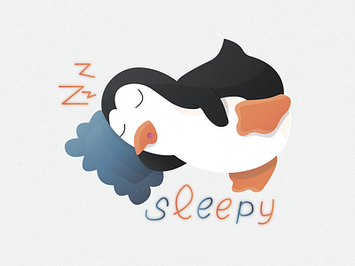 Penguin sticker №7 🐧🔥 (sleepy) | Day 7