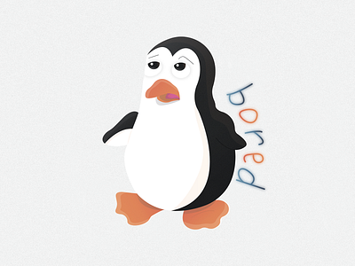 Penguin sticker №8 🐧🔥 (bored) | Day 8