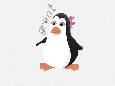 Penguin girl sticker №9 🐧🔥 (great) | Day 9