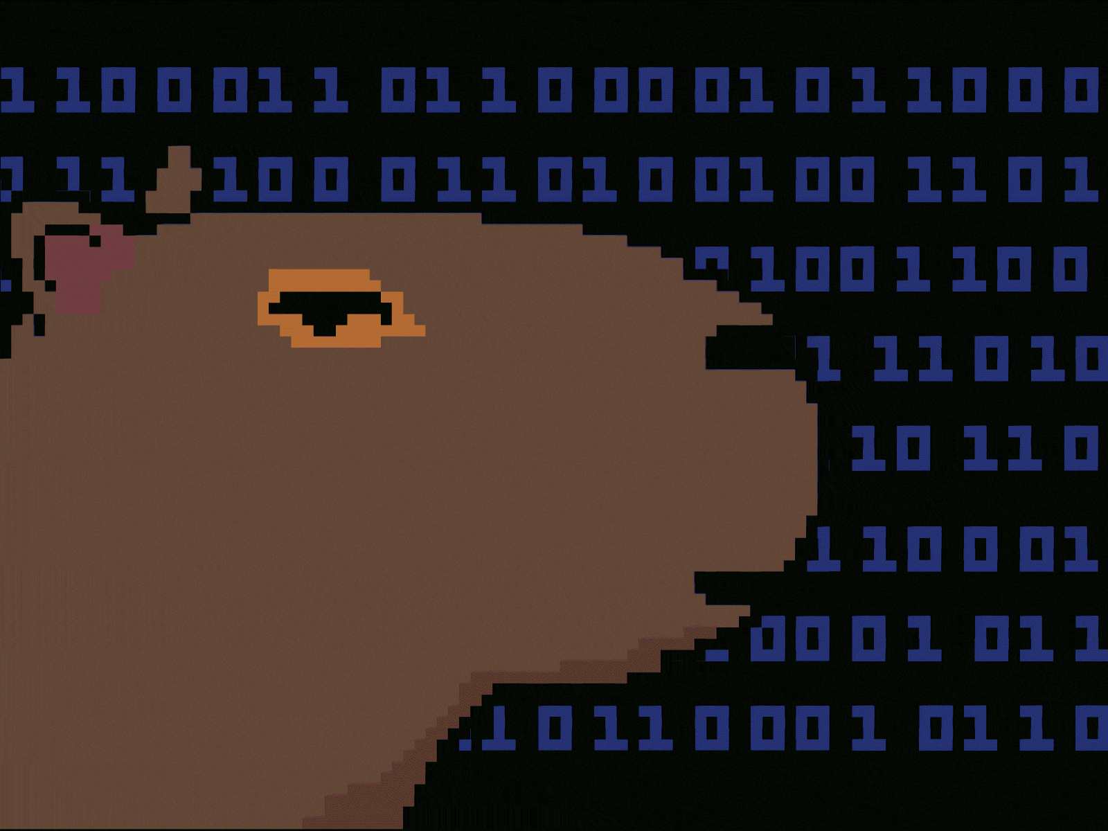 Capybara - animation pixel art (code) 🔥 16 bit 2020 8 bet animal animation art branding capybara character code design illustration illustrator logo one pixel pixel art programing programmer zero