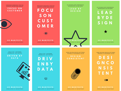 Design Posters / UX Manifesto design design consistent driven by data focus on customer lead by design manifesto ux