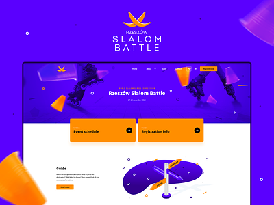 Rzeszow Slalom Battle Dribbble branding colors design illustration isometric landing logo sport sports ui ux webdesign website