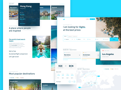 Skyscanner Homepage Redesign Concept 7ninjas airline booking branding design flights holiday home homepage hotels landing page redesign search search bar skyscanner travel ui ux web design website