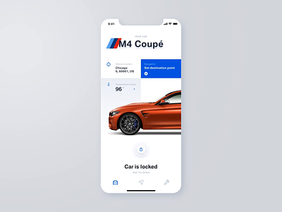 BMW Connected App Concept | Animation 7ninjas air condition animation app audi automotive bmw car control interaction location mercedes mobile motion remote temperature tesla thermometer vehicle volkswagen