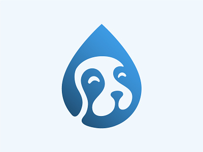 Dog Drop dog drop logo minimalist negative space pet simple water