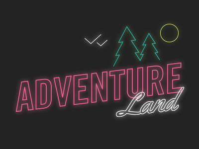 Neon Wilderness adventure graphic design typography