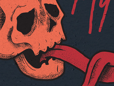 Kiss Of Death art badge design graphic design hand drawn illustration illustrator skull texture