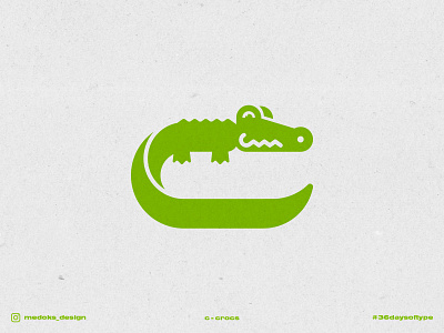36 Days of Type - C 36daysoftype animal branding crocodile crocs emblem logo logodesign logomark zoo