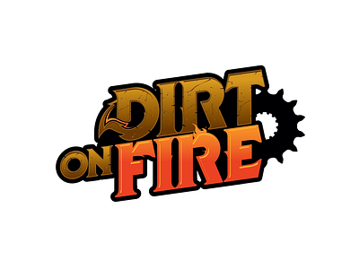 Dirt On Fire bike bmx bucharest burn competition dirt extreme festival fire lettering logo logodesign logotype mountainbike ridemore romania sport type typography