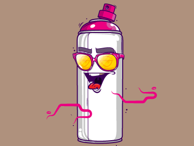 Ironlak Cans cans cap character graffiti illustration ironlak painting spray tag vector writing