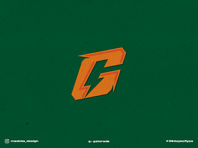 36 Days of Type - G 36daysoftype branding energy flash gatorade letter logo logotype type typography