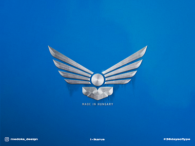 36 Days of Type - I 36 days of type 36daysoftype automotive bus emblem icon ikarus logo retro wings