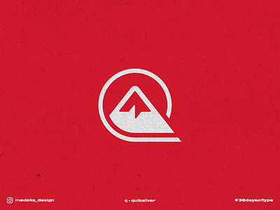 36 Days of Type - Q 36daysoftype branding emblem letter logo mountain quiksilver snowboard surf wave