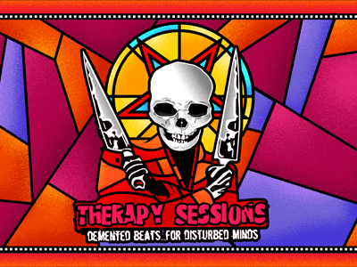 Therapy Sessions Budapest church cranium drumandbass hardcore horror illustration metal skull skullhead therapy
