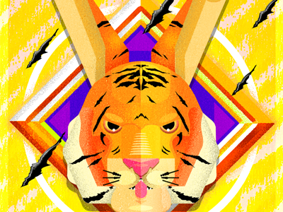 Sharam Jey / Bunny Tiger bunny character flyer illustration poster tiger
