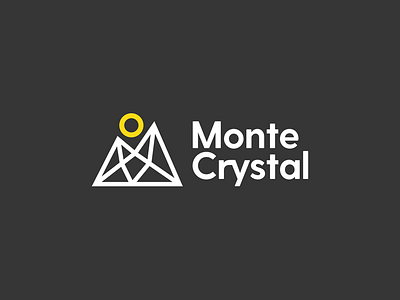 MonteCrystal crystal emblem hill logo monograph mountain polygon ski symbl winter