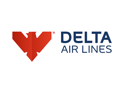 Delta logo airlines airplane airways bird branding concept emblem logo plane symbol