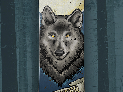 Stark's deck deck extreme sport game of thrones hbo jon snow snowbaord stark winter winter is coming wolf