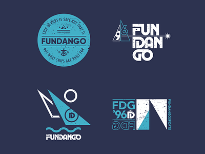 Sailing T-shirt logos for Fundango badge boat fundango holiday illustration logo pitch sail sailing ship tee tshirt