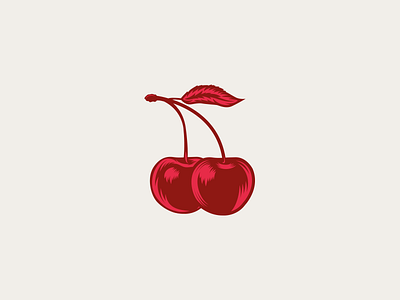Cherry cherry emblem fruit icon illustration logo sourcherry spirit taste vector