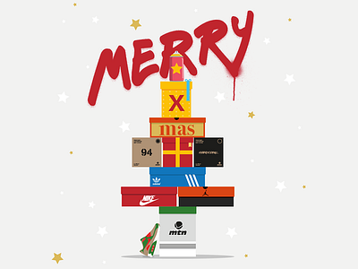 Merry Xmas box christmas graffiti holidays merry montana sneaker spraycan winter xmas