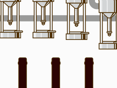 Brandy distiller machine animation animation bottling brandy computer drink factory infographic machine spirit vector