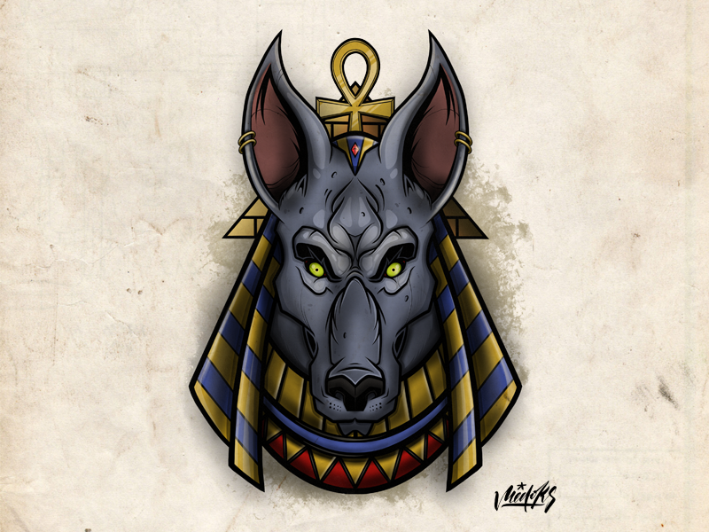 Tattoo Design Anubis Egyptian God of Death Gold Details Minimalistic Anubis  Lined Drawing Printable Art - Etsy