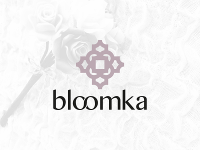 Bloomka logo bouquet decor emblem flower gift infinity logo love motif wedding