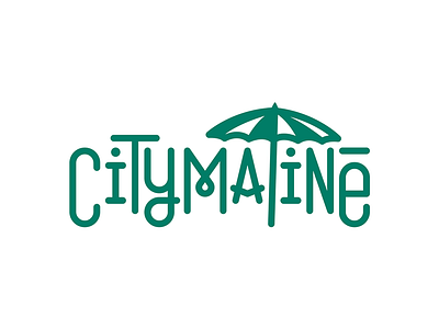 Citymatiné logo event lettering logo logotype open air party summer sunshine type typography