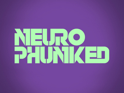 Neurophunked design dnb drum and bass event funk graphic letter lettering ligature logo logodesign logos logotype mix music neon neuro neurofunk neurophunked party type typo typography vector