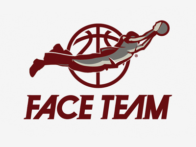 Face Team 127 acrobatic ball basketball design emblem face fit graphic logo logo design logotype medoks medox sport street team theatre