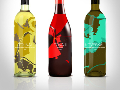 Wine bottle concept 127 abstract bottle budapest concept design graphic hungary map medoks medox minimal package packaging tokaji wine