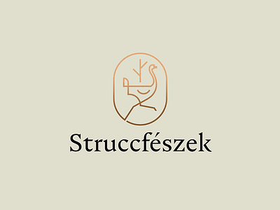 StruccFészek logo (concept) animal badge bird food logo logo design meat nature ostrich zoo