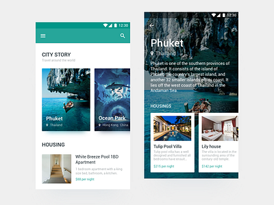 Travel App design