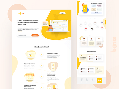 Redesigned Landing page of Bijnis