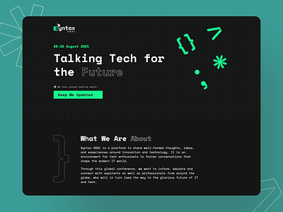 Syntax 2021 - Event Landing Page