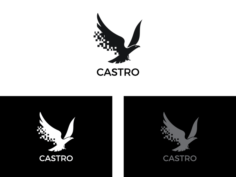 Castro bird creative logo template