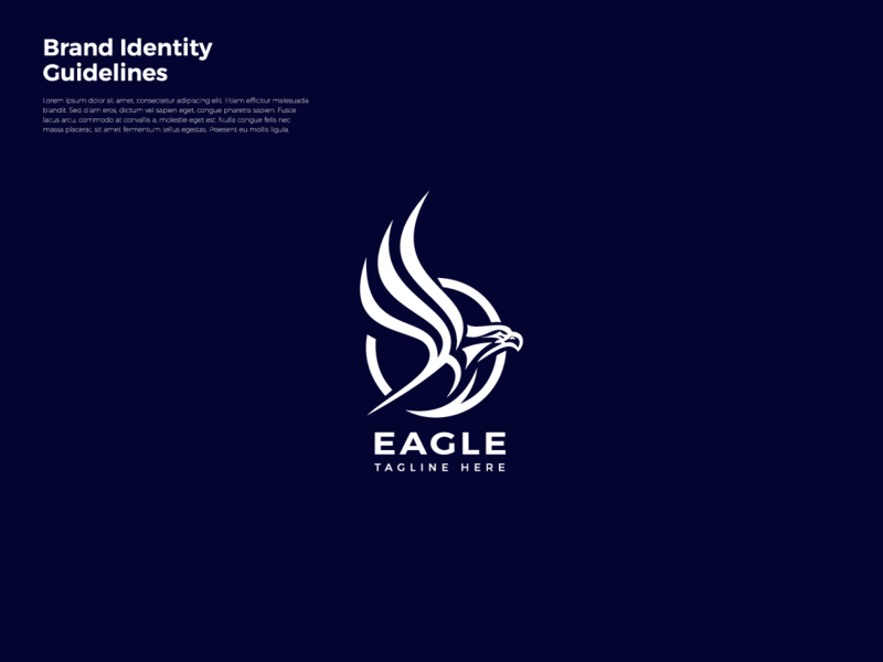 Eagle Logo abstract beak bird design eagle falcon freedom gold hawk logo shield wing