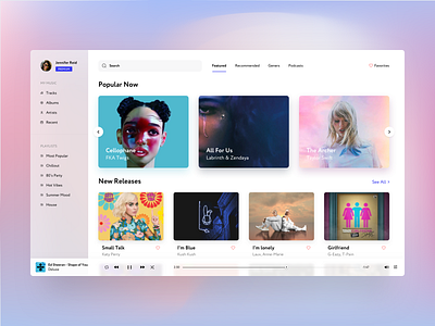 Daily UI 9 - Music Player Design dailyui design music player player ui ux uidesign webdesign