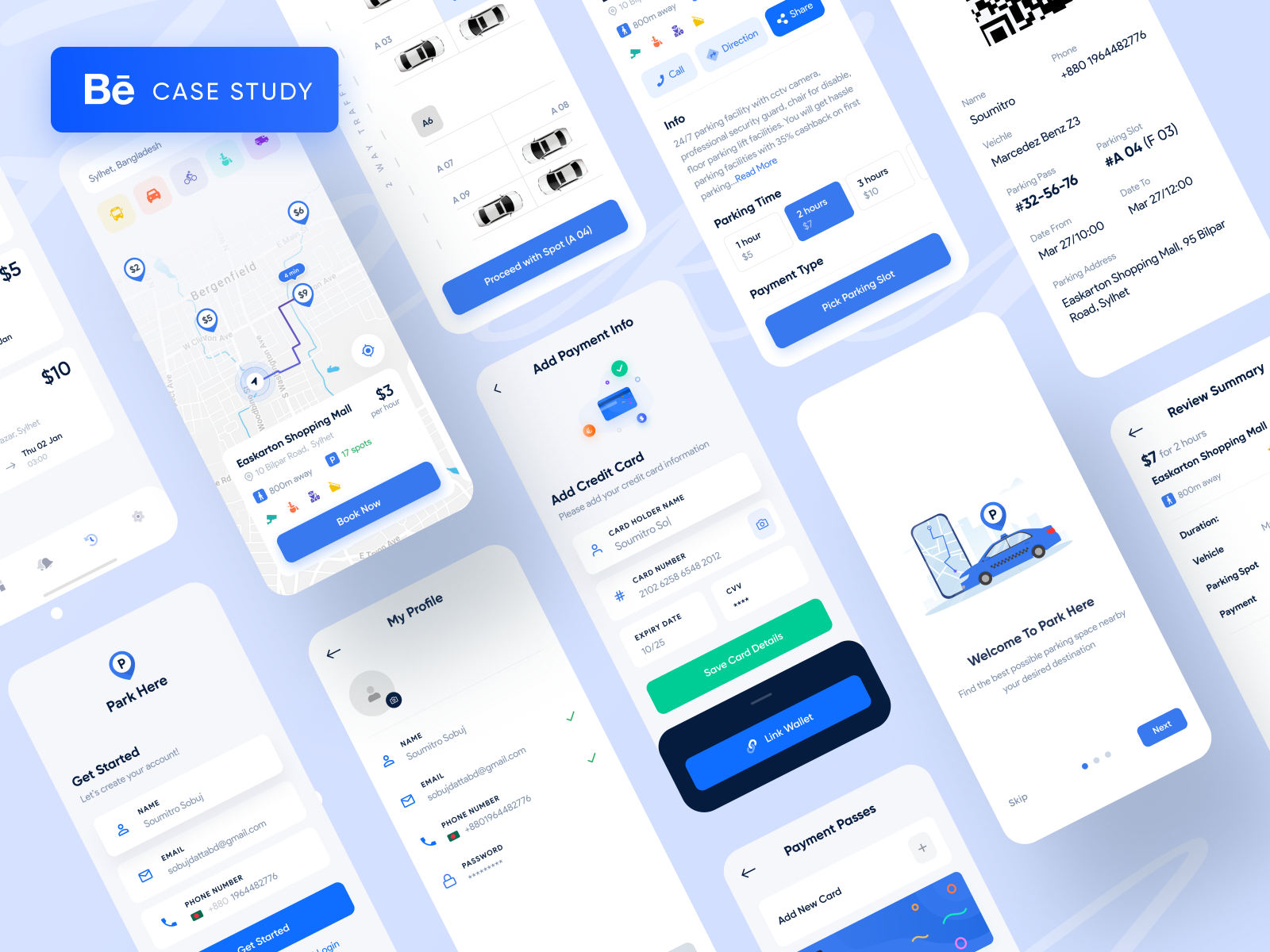 Parking Finder App UI/UX Case Study by S. Datta 💯🔥 for Aero on Dribbble