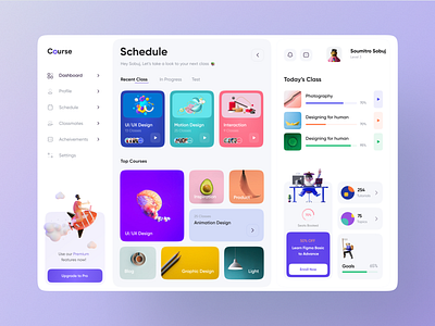 Course Dashboard UI Exploration 🔥❤️ best design course course app dashboard app dashboard design dashboard ui dribbble best shot landing page design minimal clean new trend modern design popular shot popular trending graphics productdesign trending 2021 webdesign