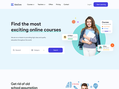 Educore - online course web UI Exploration ️📚 by S. Datta 💯🔥 for ...