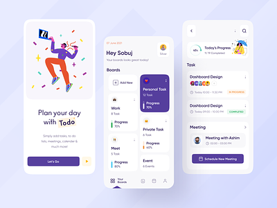 To Do - Task & Acitivity Management App Design ❤️❤️ activity app design creative design design graphic design ios android interface landing page design minimal clean new trend modern design popular popular trending graphics task trending