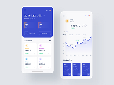 Cryptocurreny App Exploration android app design app designer app designers best designer bitcoin wallet blue creative design cryptocurrency app design designer dribbble best shot icon vector blockchain ios android interface minimal clean new trend mobile app mobile design trendy app ui uxdesign wallet app