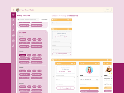 UI Evolution of a Chatbot Design Platform - Shot 1