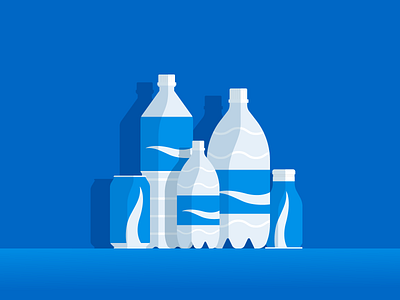 Bottle app design flat illustration minimal vector
